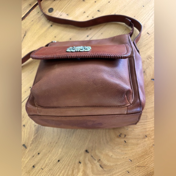 Vintage Fossil Victoria Top Zip Cognac ZB8273 Single Strap Purse - Picture 4 of 11